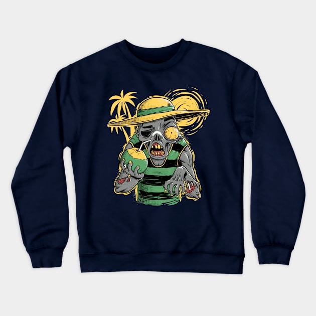 Vacation Zombie Crewneck Sweatshirt by Studio Mootant